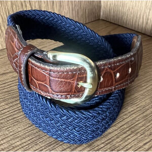 VTG Tuttle Golf Collection Khaki Woven Stretch Adjustable Belt Men's 38 Preppy